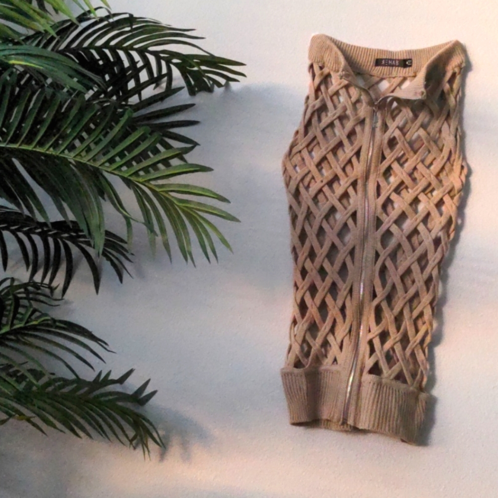 Brandnew Rehab Taupe sweater cage midi skirt